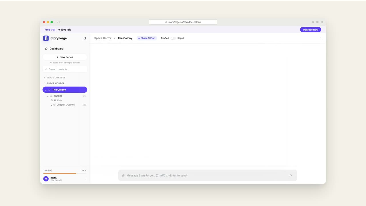 StoryForge product walkthrough preview